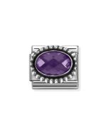 Nomination Composable Silver fioletowa cyrkonia 330607/001