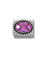 Nomination Composable Silver fuksjowa cyrkonia 330607/030