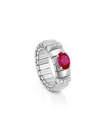 Pierścionek Nomination Italy Extension z owalną czerwoną cyrkonią 048001/005
