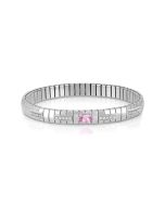 Bransoletka Nomination Italy Extension z owalną  różową cyrkonią 048011/003
