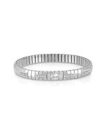 Bransoletka Nomination Italy Extension z owalną białą cyrkonią 048011/010