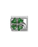Nomination Composable Silver zielona czterolistna koniczyna 330204/42