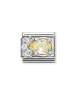 Nomination Composable Silver białe cyrkonie i żółta cyrkonia 330329/07