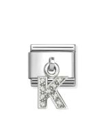 Nomination Composable Silver litera "K" 331818/11