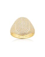 Pierścionek sygnet srebrny pozłacany Sif Jakobs Felline Capizzi złoty cyrkonie SJ-R42240-CZ-YG-56