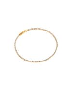 Bransoletka srebrna pozłacana Sif Jakobs Ellera białe cyrkonie SJ-B2869N-CZ-YG-17