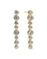 Kolczyki srebrne pozłacane Sif Jakobs Sardinien Lungo SJ-E2770-CZ-YG