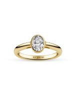 Pierścionek srebrny pozłacany Sif Jakobs Sardinien Ovale SJ-R2795-CZ-YG-56