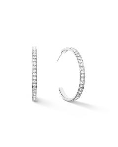 Kolczyki koła Coeur de Lion srebrne z białymi cyrkoniami 0128/21-1817