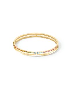 Bransoletka Coeur de Lion Eternal Unity bangle multicolor rainbow w kolorze złotym r. 17 0136/32-1535