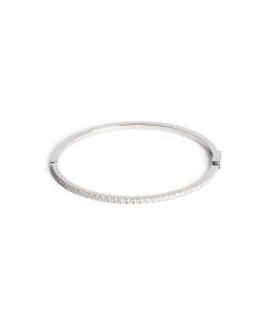 Bransoletka Coeur de Lion Eternal Love bangle 0146/32-1817 srebrna, białe cyrkonie