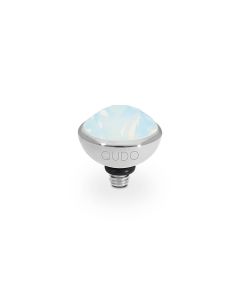 Wkręcany top QUDO Bottone white opal w kolorze srebrnym 100003/47-5404
