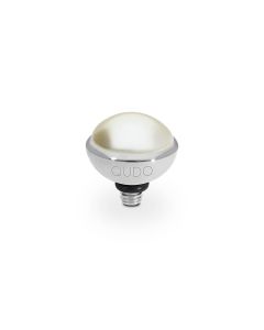 Wkręcany top QUDO Bottone cream pearl w kolorze srebrnym 100003/47-5435