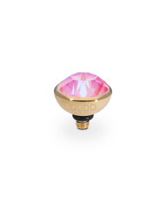 Wkręcany top QUDO Bottone Crystal lotus pink delite w kolorze złotym 100004/47-4426