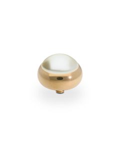 Wkręcany top QUDO Sesto cream pearl złoty 100013/47-5435