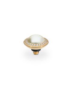 Wkręcany top QUDO Tondo deluxe cream pearl w kolorze złotym 100022/47-5435
