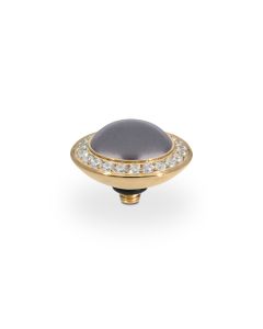 Wkręcany top QUDO Tondo deluxe dark grey pearl w kolorze złotym 100028/47-5254