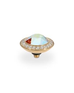 Wkręcany top QUDO Tondo Deluxe crystal aurora boreale złoty 100028/47-5802