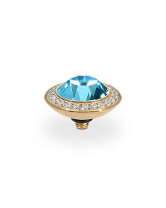 Wkręcany top QUDO Tondo Deluxe aquamarine w kolorze złotym 100028/47-6002
