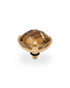 Wkręcany top QUDO Seano smoked topaz w kolorze złotym 100062/47-5108