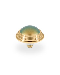 Wkręcany top QUDO Oroli iridescent green pearl w kolorze złotym 100074/47-4627