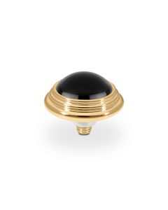 Wkręcany top QUDO Oroli mystik black pearl w kolorze złotym 100074/47-5302