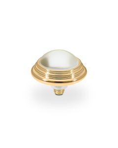Wkręcany top QUDO Oroli cream pearl złoty 100074/47-5435