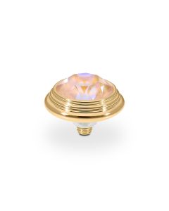 Wkręcany top QUDO Oroli crystal dusty pink delite w kolorze złotym 100074/47-5965