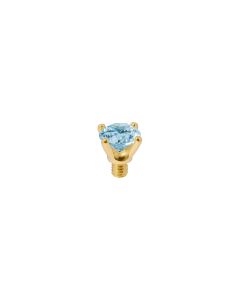 Wkręcany top QUDO Arezzo aquamarine w kolorze złotym 100077/47-6002
