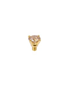 Wkręcany top QUDO Arezzo champagne w kolorze złotym 10008/47-5035