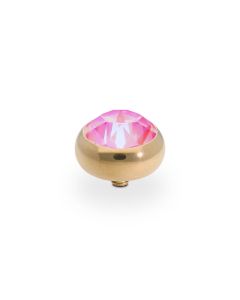 Wkręcany top QUDO Sesto crystal lotus pink delite złoty 100013/47-4426