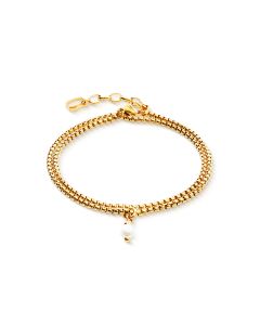 Bransoletka Coeur de Lion Serene Knot Chain w kolorze złotym z perłą 1139/30-1614