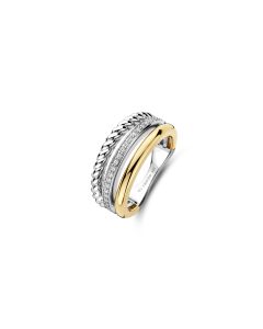 Pierścionek srebrny pozłacany TI SENTO 12385ZY/56