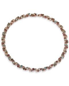 Lineargent naszyjnik z kamieniami w ciepłych odcieniach 19182-M-C