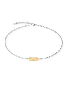 Naszyjnik Coeur de Lion Cube Trio Facets w kolorze srebrno - złotym 2040/10-1716