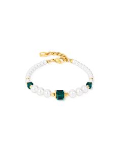 Bransoletka Coeur de Lion Cocktail Pearls Emerald 2110/30-0521