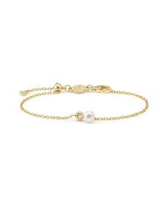 Bransoletka Nomination Italy Pearls Loop z perłą typu shell srebrna pozłacana kropka 242901/044