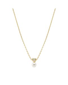 Naszyjnik Nomination Italy Pearls Loop z perłą typu shell srebrny pozłacany serce 242902/006