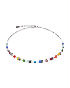 Naszyjnik GeoCUBE® Lite Mini Necklace Rainbow silver 2801/10-1517