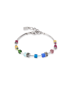 Bransoletka GeoCUBE® Lite Mini Necklace Rainbow silver 2801/30-1517