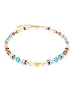 Naszyjnik Coeur de Lion GeoCUBE® Precious Statement Art Nouveau w kolorze złotym 3039/10-1578