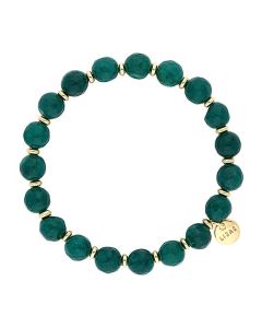 Bransoletka LIZAS Beaumont Natural 8 mm ciemnozielona 500006/30-0521