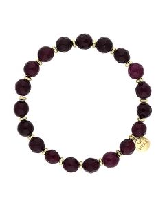 Bransoletka LIZAS Beaumont Natural 8 mm ciemnofioletowa 500006/30-0824