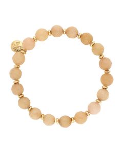 Bransoletka LIZAS Beaumont Natural 8 mm beżowa 500006/30-1011