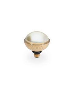 Wkręcany top QUDO Bottone cream pearl złoty 100004/47-5435