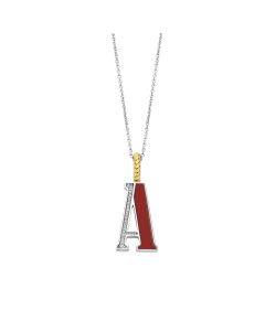 Zawieszka srebrna pozłacana litera A czerwona TI SENTO 6840CR_A