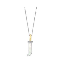 Zawieszka srebrna pozłacana litera J masa perłowa TI SENTO 6840MW_J