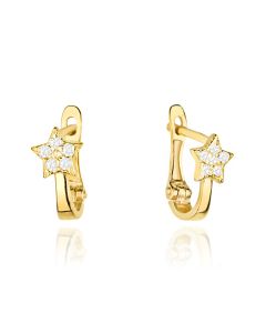 Kolczyki złote Gwiazdki z cyrkoniami pr. 585 K00744GS