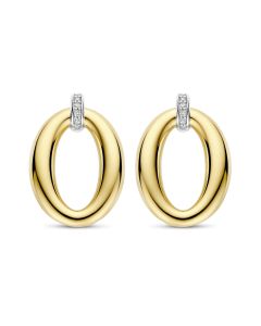 Kolczyki srebrne pozłacane TI SENTO 78013ZY