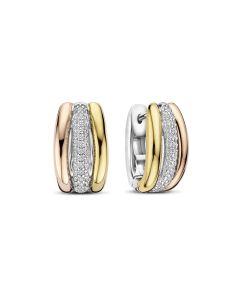 Kolczyki srebrne pozłacane TI SENTO 78072TZ